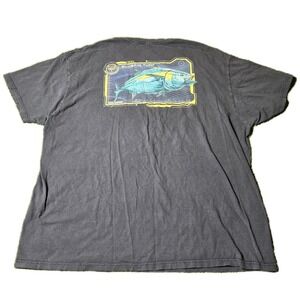 Columbia PFG Shirt Mens 2XL Blue Short Sleeve Fishing Outdoors Cotton Tuna‎